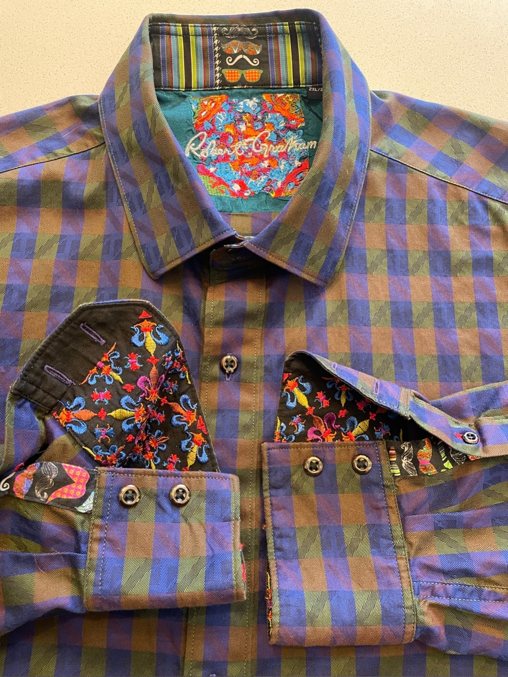 Robert Graham - all cotton checkered shirt Size 2XL
